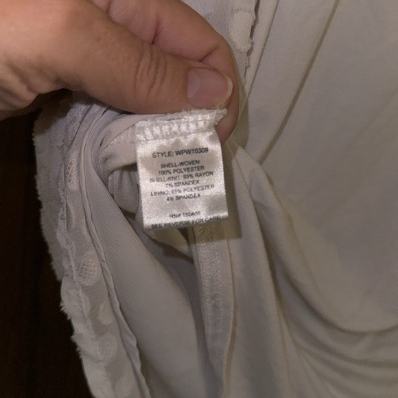 Market & Spruce white sleeveless top. Polkadot Patterson front. Plain on back. - Picture 5 of 5